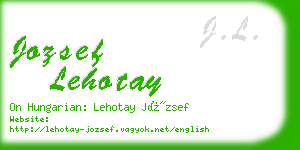 jozsef lehotay business card